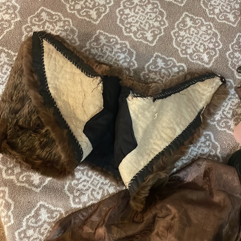 Vintage Rabbit Fur Shawl Handmade - Picture 11 of 11